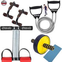 ODDISH Way to Fitness Tummy Trimmer-Pull Reducer Pedal Exerciser - Multicolor Body Trimmer for Yoga, Crossfit, Arm & Abdominal Training Women and Mens (Multicolor)