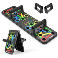 FITBRIG Professional Multifunction Push Up Board Foldable 15 in 1 Push Up Rack Comprehensive Fitness Exercise Workout Push-up Stands Body Building Training Gym for Men and Women (Multi-Color)