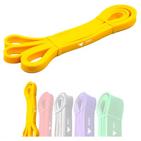 GOAT Resistance Bands for Workout for Men and Women | Assist Bands for Pull Ups, Stretching, Weight Loss | Exercise Band for Home Gym Fitness Anti Snap Natural Latex (Yellow 3-7 KGS + Door Anchor)