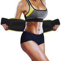 MALAN Weight Loss Hot Slimming Belt for Men, Women Belly Sweat Slim Belt Neoprene Fat Burning Sauna Waist Trainer Healthy Sweat, Weight Loss, Lower Back Posture Black (Free Size) (Yellow)