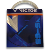 VICTOR VS-65 Medium Feeling High Resilience Badminton String (0.65mmX10m) Pack of 2 (White)