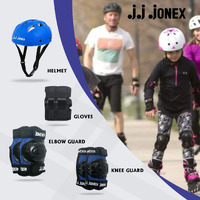 JJ JONEX Protective Set Skating and Cycling for Age 4 to 7 Years Skating Guard Combo (Small, Blue Full) (MYC)