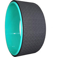 Krevia Inner ABC Plastic Circle Roller Yoga wheel (33x13 cm, Assorted Colour)