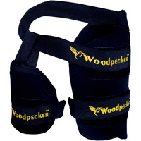 Woodpecker Left Hand Thigh Guard for Cricket,Thigh pad (Black, Small)