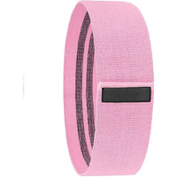 FirstFit Resistance Bands for Legs and Butt, Exercise Bands Set Hip Bands Wide Workout Bands Resistance Loop Bands Anti Slip Circle Fitness Band (Medium, 14.5 Inch) - Pink(Material: Natural Rubber)