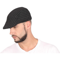 FabSeasons Striped Polyester Golf Cap Black