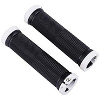 FASTPED Pair Cycling Lock-on Anti-Slip Bicycle Handlebar Handle Grips for MTB BMX (White) Bicycle Grip Cycling Lock-on Cycle Handle Grips Standard Bicycle Components Color White (1pair)