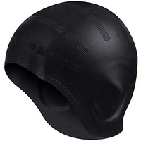 Royals Hub Long Hair Swim Cap,Waterproof Silicone Swimming Cap for Adult Woman and Men(Black Or Blue)