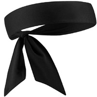 PAROPKAR PAROPKAR Tie Headband Men Women Sweat Wicking Workout Running Sport Headhand Head Band for Cricket Yoga Golf Gym Camping RunningTennis (Black) (Black)