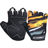 Kobo Suede Wtg-66 Weight Lifting Gym Gloves Hand Protector for Fitness Training, Orange