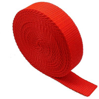 Packard Polypropylene Tape (Length-10mt x Width-1Inch Thickness0.7mm) Nylon Canvas Webbing 1-inch Wide for Collars, Leashes, Diving Gear, Sports Gear, Bag Belt, Hiking, DIY Projects (Scarlet Red)