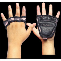 19.ten Leather Tarsus Palm Protector Fitness Grip Pads for Gym Exercise Fitness Workout Weight Lifting Training Gloves for Men Women (Medium, Pink Camo)