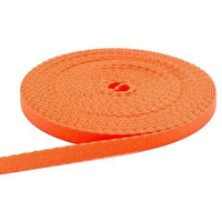 Packard - 10 mt Nylon Canvas Webbing 1-inch Wide for Collars, Leashes, Diving Gear, Sports Gear, Bag Belt, Hiking(Hot Rod Orange, 10 Meter)