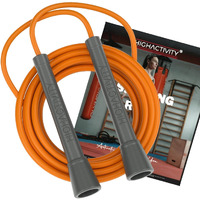 High Activity- Skipping Rope for Men and Women Jumping Rope With Adjustable Height Speed Skipping Rope for Exercise, Gym, Sports Fitness Adjustable Jump Rope (Autumn Orange)