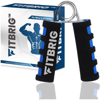 FITBRIG Power Hand Grip Strengthener with Foam Handle, Hand Gripper Finger Exerciser for Gym Workout Hand Exercise Equipment Forearm Exercise, Finger Exercise Power Gripper (Blue)