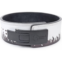 GRIFFIN GEARS Powerlifting Lever Gym Black Buckle With Black Fire Power 10MM Extreme Heavy Duty Genuine Leather Belts-Squats Deadlifts Bodybuilding Weight Lifting for Men & Women (XL-44 - 50 )