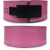 GRIFFIN GEARS Powerlifting Lever Gym Extreme Heavy Duty Genuine Leather Belts-Squats Deadlifts Bodybuilding Weight Lifting Strongman for Men (Medium 32-41 Inch), 13MM Pink)