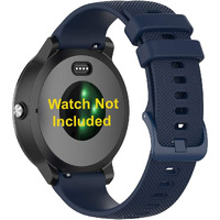 Zitel Bands Compatible with Garmin Forerunner 245 245 Music, 645 645 Music, 55 158, Vivoactive 3, Venu Sq, Vivomove HR, Approach S40 S42 S12 - Soft Silicone 20mm Strap (Blue)