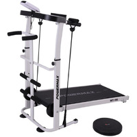 PowerMax Fitness MFT-400 Non-Electric Manual Treadmill For Home Use with Multifunction (Jogger, Twister, Sit-Up, Ropes), 2-Level Incline, Vertical Foldable, 100kg Max User Weight, DIY (DO IT Yourself)