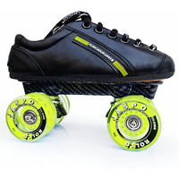 jaspo pro Hyper Quad Shoe Skates (7 UK(Foot Length 26.5 cms), Yellow)