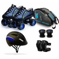 Jaspo Hail Stone Intact Shoe Skate combo (shoe skates+ helmet+knee+elbow+bag) (For age 15 years and above)