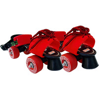 Jaspo Baby Tenacity Adjustable Rubber Wheel Skates for Junior (Baby Tenacity, Red)