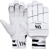 Whitedot Eleanor Cricket Batting Gloves||Suitable for Mens|Adult|Large Left Hand||White