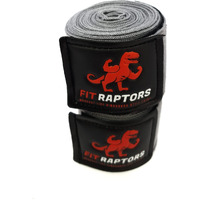 FitRaptors Cotton Boxing Hand Wrap with Thumb Loop for Men & Women Gym Accessories and Fitness Support Gloves Straps with Premium Velcro for Better Stability and Grip (4.5 Meters, Grey)