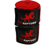 FitRaptors Cotton Boxing Hand Wrap with Thumb Loop for Men & Women Gym Accessories and Fitness Support Gloves Straps with Premium Velcro for Better Stability and Grip (4.5 Meters, Red)