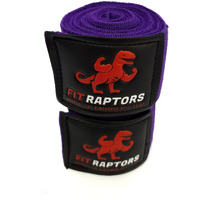 FitRaptors Cotton Boxing Hand Wrap with Thumb Loop for Men & Women Gym Accessories and Fitness Support Gloves Straps with Premium Velcro for Better Stability and Grip (3 Meters, Purple)