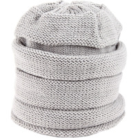 FabSeasons Unisex Smoke Grey Acrylic Woolen Slouchy Beanie and Skull Cap for Winters