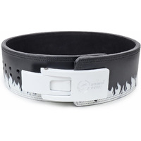 GRIFFIN GEARS Powerlifting Lever Gym White Buckle With White FirePower 13MM Extreme Heavy Duty Genuine Leather Belts-Squats Deadlifts Bodybuilding Weight Lifting for Men & Women (XL-44 - 50 )
