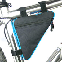 Kraptick Triangle Bike Bag - Bike Frame Bag for Bicycle Tools - Bike Pouch for Cycle Accessories, Bicycle Frame Front Triangle Bag Bike, Cycle Triangle Bag (Black)