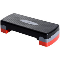 Dolphy 29  Aerobic Stepper for Exercise Step Up Exercise Platform with Removable Raisers Adjust 5 -7 -9 ,Workout Stepper (Black & Yellow)