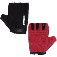 REACH Gym Gloves for Fitness Exercise Training and Workout with Wrist Wrap for Protection with Half-Finger Length for Men & Women (L, Red)
