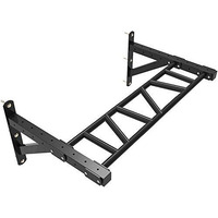 DOLPHY Iron Wall-Mounted Pull-Up Bars Chin Bar Exercise Muscle Family Fitness Ladder Horizontal Bar Indoor Multifunctional Pull-up Fitness Climbing Frame (Load-Bearing 300Kg, Black)