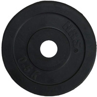 Prokick Rubber Weight Plate with 28 MM Bore, Black - 2.5 KG (Single)