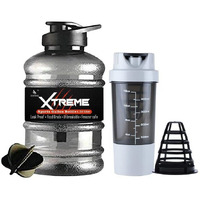 DOVEAZ Sports Water Bottle and Gym Shaker for Gym, Protein Shaker Bottle, Gallon Water Bottle (1.5 LTR) Pack of -2(Modal-4)