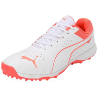 Puma Unisex-Adult Cricket Alrounder White-Fiery Coral Cricket Shoe - 8 UK (10824002)