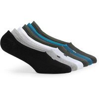 Puma Cotton Unisex-Adult Casual Socks Footie 6P, White-Black-Olive-Pomegranate-Grey Dawn, 37/40 (68666301)