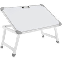 Eduway Melamine Multipurpose Portable Whiteboard Study Laptop Table | Portable Desk & Lap Bed Table with Height Adjustable for Kids, Home, Office Presentation,Etc, with 1 Marker 1 Duster: