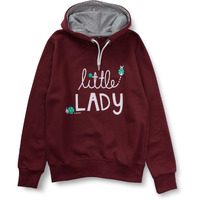 T2F Girl's Cotton Hooded Neck Regular Sweatshirt (BYS-SS-09_Multicolor_7-8 Years_Maroon_7 Years-8 Years)