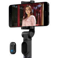Xiaomi Selfie Stick with Micro USB Rechargeable Bluetooth Remote, Tripod Stand, Multifunctional Selfie Stick with Extendable Aluminium Monopod, 360 deg Rotation Phone Holder, Adjustable Grip (Black)