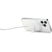 Belkin MagSafe Wireless Charger Fast Charging Up to 15W with Official Made for MagSafe Module and Pad Style, Kick Stand for iPhone 16, 15, 14, 13 and 12 Series and Other MagSafe iPhones - White