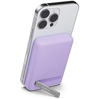Belkin Wireless Power Bank 5K w/MagSafe Compatible 7.5W Charging, Built-in Pop-up Kickstand - Compatible w/iPhone 16, 16 Plus, 16 Pro, 16 Pro Max, iPhone 15, AirPods, and More - Purple