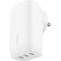 Belkin 3-Port USB-C Wall Charger with PPS 67W, USB-C PD 3.1 Enabled Fast Charging iPhone Charger for iPhone 16 Series, MacBook Pro, AirPods, Galaxy, and Other PD Enabled Devices - White