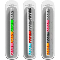 Sounce Spiral Charger Cable Protector Data Cable Saver Charging Cord Protective Cable Cover Headphone MacBook Laptop Earphone Cell Phone Set of 3 (Cable Protector (12 Units)
