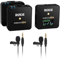 Rode Wireless Go II Dual Lavalier Microphone (Omnidirectional, Black)