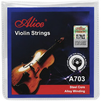 Alice Violin String Set E/a/d/g Violin Strings for Size 1/4 1/2 3/4 4/4 Set Ball, Silver (IKN-A703)