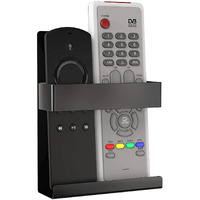 ELV Direct Wall Mount Mobile Holder,Charging Holder Compatible All Smartphone&Remote Control Racks/Organizer/Showpiece for Tv Ac DVD Dth Remotes-Alloy Steel,Black